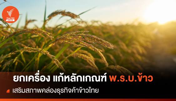 "ภูมิธรรม" ไฟเขียวปรับ พ.ร.บ.ข้าว เสริมสภาพคล่องธุรกิจข้าวไทย