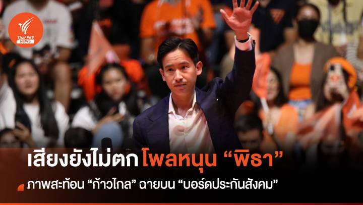 เสียงดีไม่มีตก โพลหนุน “พิธา” ยังมา เสียงหนุน "ก้าวไกล" ยังแน่น