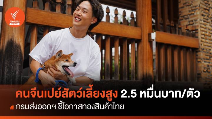 คนจีนใช้เงินเปย์สัตว์เลี้ยง สูงถึง2.5 หมื่นบาท ชี้โอกาสทองสินค้าไทย