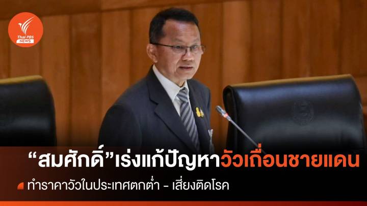"สมศักดิ์" เร่งแก้ปัญหาวัวเถื่อนทะลักชายแดน ทำราคาวัวดิ่ง