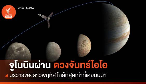 ยานจูโนบินผ่านดวงจันทร์ไอโอ 30 กรกฎาคม 2023 ใกล้ที่สุดเท่าที่เคยบินมา