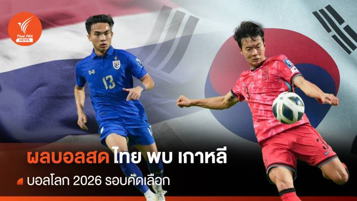 ผลบอลสด ทีมชาติไทย เปิดบ้าน พ่ายเกาหลีใต้ 0-3