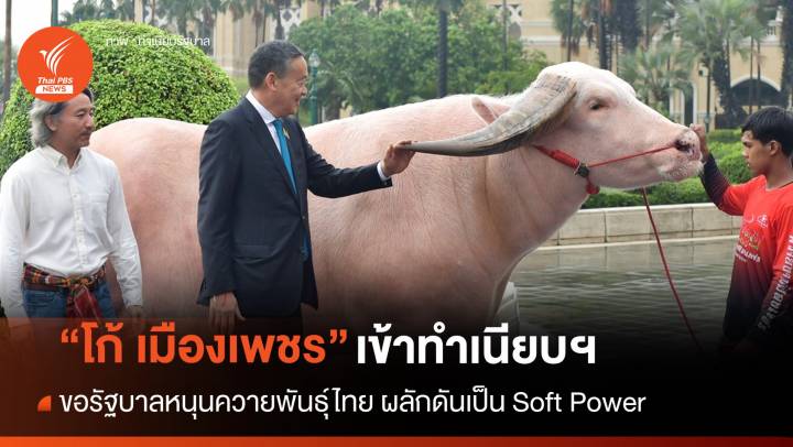 "โก้ เมืองเพชร" ควายเผือกเข้าทำเนียบฯ ขอดันเป็นซอฟต์พาวเวอร์ 