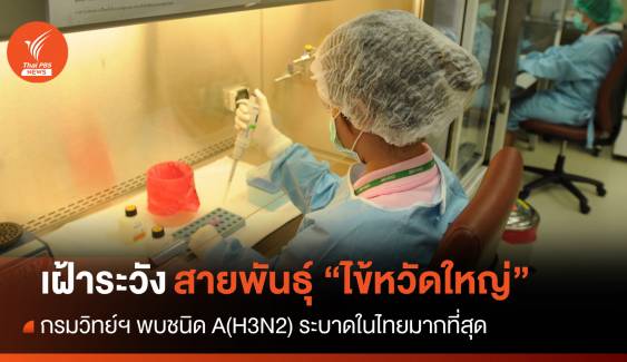 กรมวิทย์ฯ พบไข้หวัดใหญ่ชนิด A(H3N2) ระบาดในไทยมากสุด