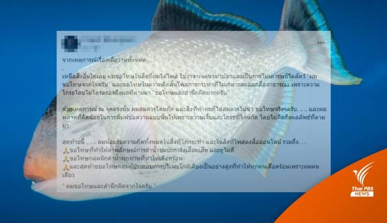 ขอโทษแล้ว! ชายโพสต์ฆ่า "ปลาวัวไททัน" อ.ธรณ์เตือน "ทุกบ้านมีกติกา" 