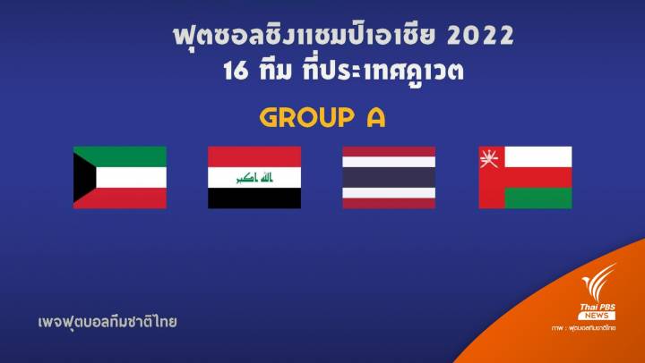 ฟุตซอลไทย ร่วมสาย "คูเวต-อิรัก-โอมาน" ศึกชิงแชมป์เอเชีย 2022 