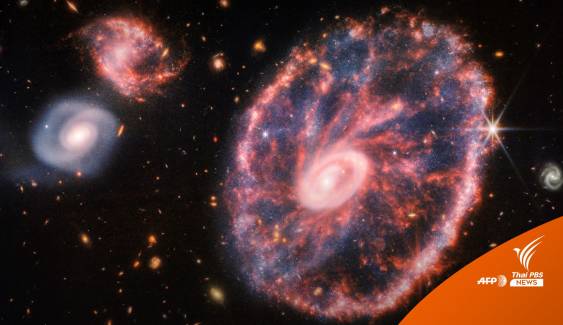  เปิดภาพ "กาแล็กซีล้อเกวียน จากกล้องโทรทรรศน์อวกาศ "เจมส์ เว็บบ์" 