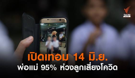 อนามัยโพล ระบุพ่อแม่ 95.6 % กังวล "เปิดเทอม" ลูกหลานเสี่ยงโควิด