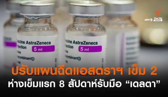 ปรับแผนฉีดแอสตราฯ เข็ม 2 ห่างเข็มแรก 8 สัปดาห์รับมือ "โควิดเดลตา"