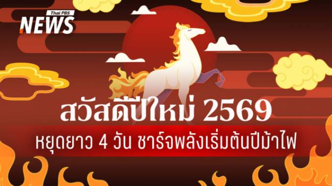 ปีใหม่สดใส! มกราคม 2569 หยุดยาว 4 วัน ชาร์จพลังเริ่มต้นปีม้าไฟ