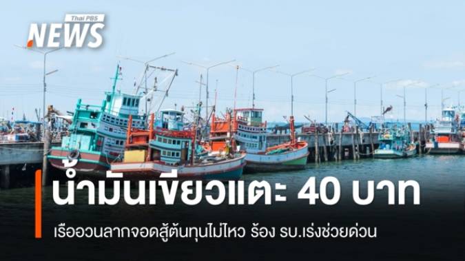 น้ำมันเขียวแตะ 40 บาท เรืออวนลากจอดสู้ต้นทุนไม่ไหว ร้อง รบ.เร่งช่วยด่วน