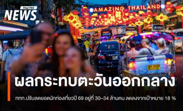 ททท.ปรับยอดนักท่องเที่ยวปี 69 ลง 18 % จากเป้าหมาย จากผลกระทบตะวันออกกลาง