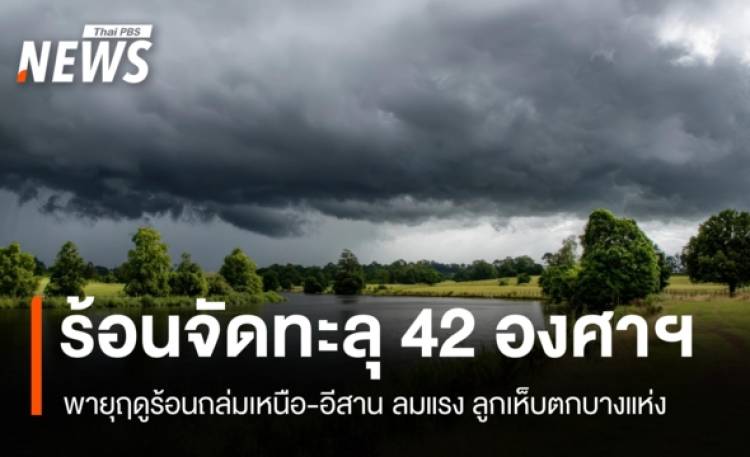สภาพอากาศวันนี้ พายุฤดูร้อนถล่มเหนือ-อีสาน ฝนฟ้าคะนอง ลมแรง ลูกเห็บตก