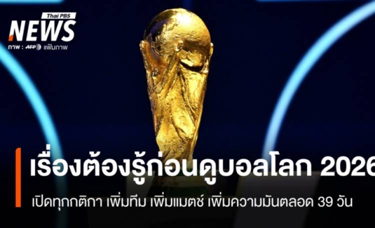 เรื่องต้องรู้ก่อนดูบอลโลก 2026 เปิดทุกกติกา เพิ่มทีม เพิ่มแมตช์ เพิ่มความมันตลอด 39 วัน