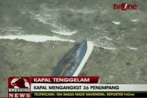 เรือล่มในทะเล นอกชายฝั่งเกาะบาหลี ตาย 10 สูญหาย 14 