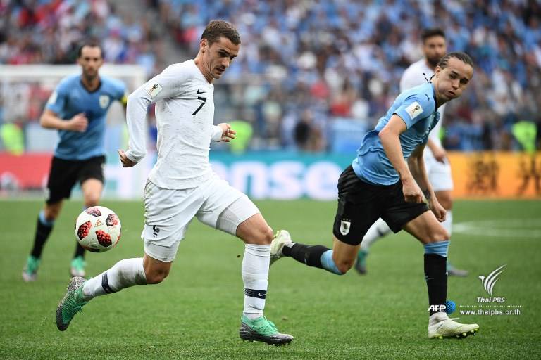 6 ก.ค.2561 ฟุตบอลโลก 2018 รอบ 8 ทีมสุดท้าย คู่แรก อุรุกวัย แพ้ ฝรั่งเศส 0-2 
