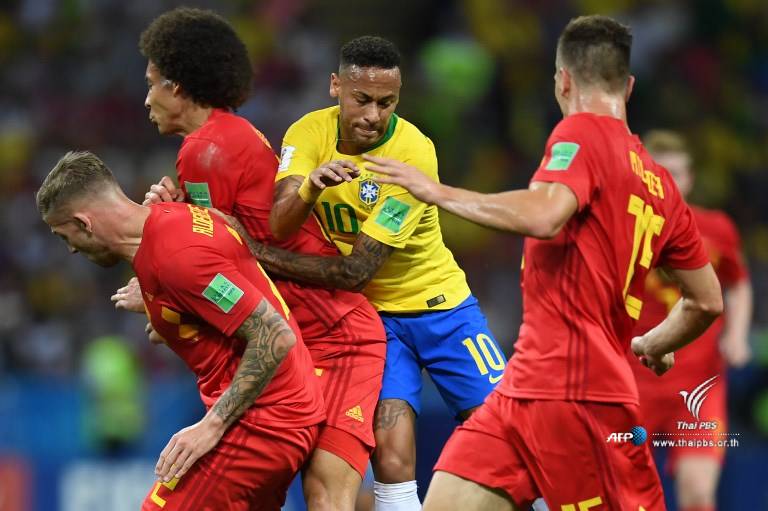 6 ก.ค.2561 ฟุตบอลโลก 2018 รอบ 8 ทีมสุดท้าย คู่ที่ 2 บราซิล แพ้ เบลเยียม 1-2 