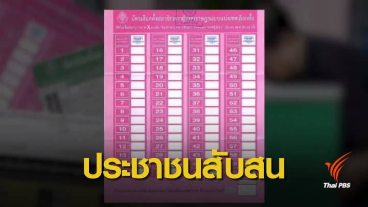  โพลชี้ประชาชนสับสนบัตรเลือกตั้ง