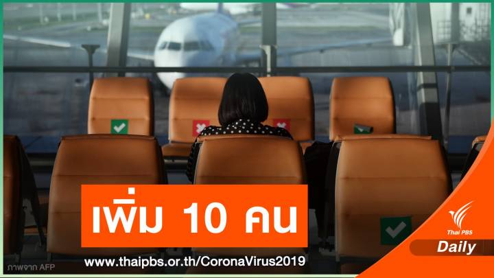 ไทยติดเชื้อ COVID-19 เพิ่ม 10 คนมาจาก 5 ประเทศ 