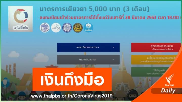 วิกฤต COVID-19 เยียวยา 5,000 บาทแล้ว 3.2 ล้านคน