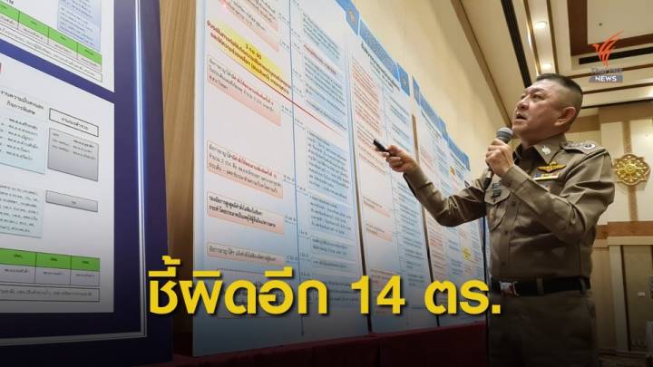 ตร.แถลงผลสอบคดีบอส “รอง ผบช.-ผกก.” เอี่ยวผิดอีก 14 คน