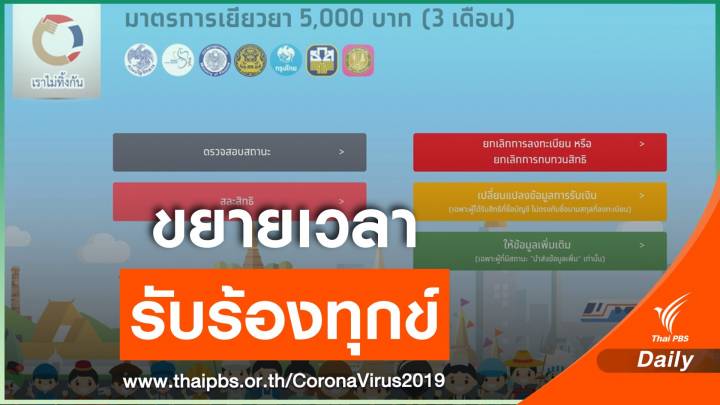 "คลัง" ขยายเวลารับร้องทุกข์เยียวยา 5,000 ตั้งแต่ 18-29 พ.ค.นี้