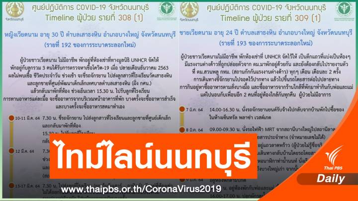 นนทบุรีเปิดไทม์ไลน์ 2 คน 