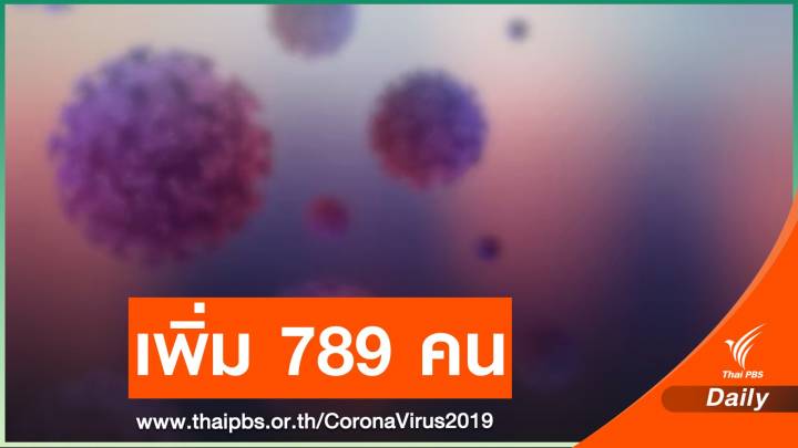 ติดโควิดรายใหม่ 789 คน เสียชีวิตเพิ่ม 1 คน 