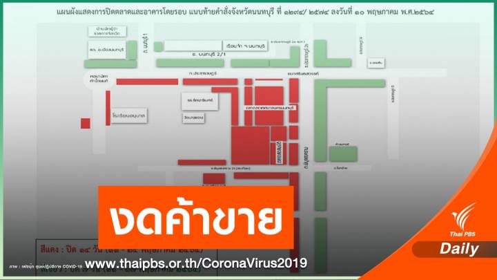 "นนทบุรี" สั่งปิดตลาด-งดหาบเร่-แผงลอย-อาคารพาณิชย์ 14 วัน