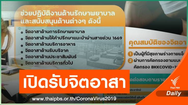 กทม.เปิดรับสมัครจิตอาสา ช่วยปฏิบัติงานสู้ภัย COVID-19