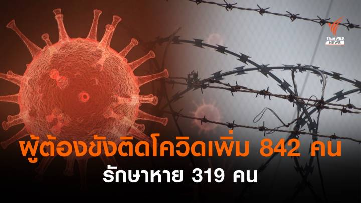 ผู้ต้องขังติดโควิดเพิ่ม 842 คน กำลังรักษาตัว 14,049 คน