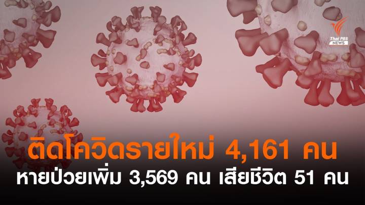 เสียชีวิต 51 คน ติดโควิดเพิ่ม 4,161 คน