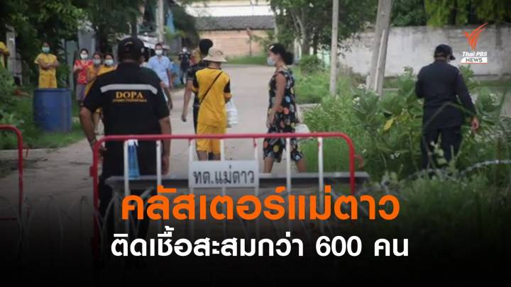 ตากสั่งคุมพื้นที่ ต.แม่ตาว ผู้ป่วยโควิดสะสมกว่า 600 คน  