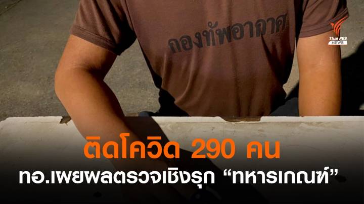 ทอ.เผย "ทหารเกณฑ์" ติดโควิด 290 คน