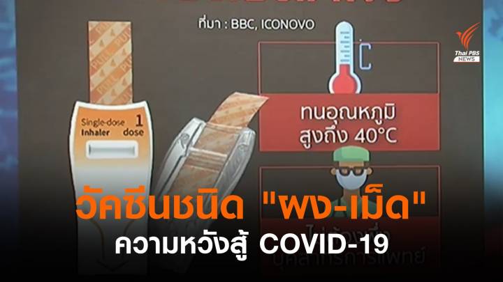 จับตาวัคซีนชนิด "ผง-เม็ด" เปลี่ยนเกมต้าน COVID-19