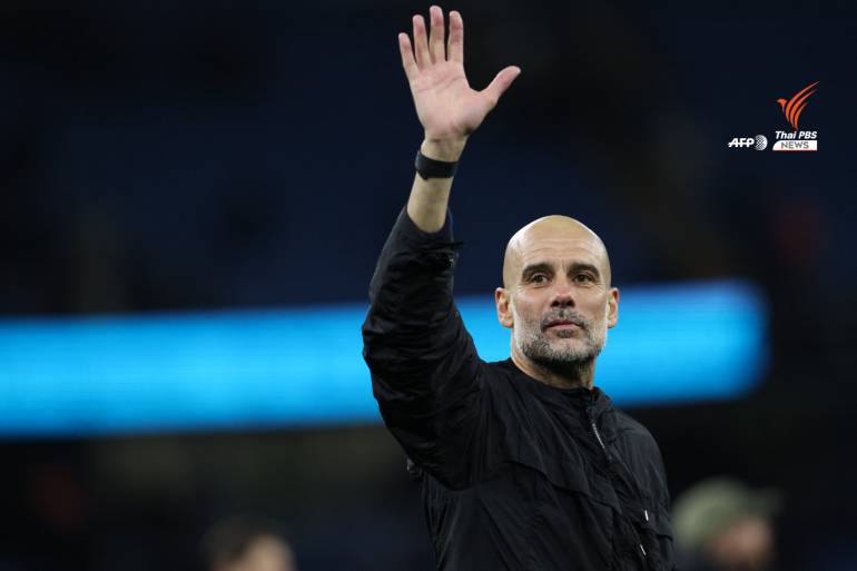 เป๊ป กวาร์ดิโอลา ผู้จัดการที แมนเชสเตอร์ ซิตี้ หลังจบการแข่งขันฟุตบอลพรีเมียร์ลีกอังกฤษ ระหว่างแมนเชสเตอร์ ซิตี้ กับลิเวอร์พูล ที่สนามเอติฮัด สเตเดียม ในเมืองแมนเชสเตอร์ เมื่อวันที่ 9 พฤศจิกายน 2025