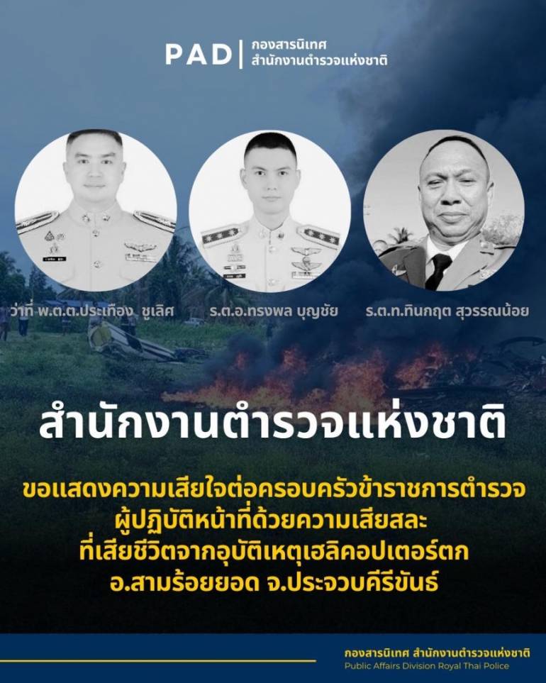 ภาพจาก - กองสารนิเทศ สำนักงานตำรวจแห่งชาติ