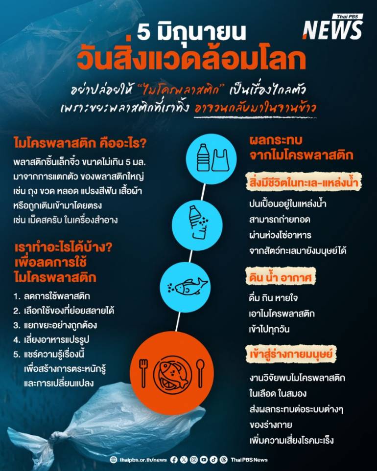 ไมโครพลาสติกจากมือเราสู่จานอาหาร
