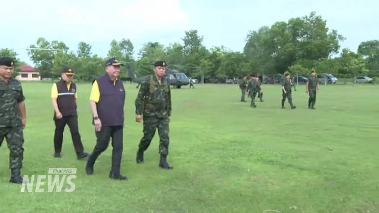 นายภูมิธรรม เวชยชัย รองนายกฯ และ รมว.กลาโหม ลงพื้นที่ติดตามสถานการณ์ตามแนวชายแดนไทย- กัมพูชา อ.น้ำยืน จ.อุบลราชธานี