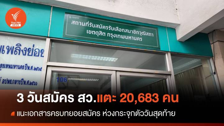 3 วันสมัคร สว.แตะ 20,683 คน ห่วงกระจุกตัววันสุดท้าย 