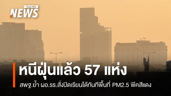 สพฐ.ไฟเขียว ผอ.รร.สั่งปิดเรียนได้ทันที พื้นที่ฝุ่น PM 2.5 พีคสีแดง 