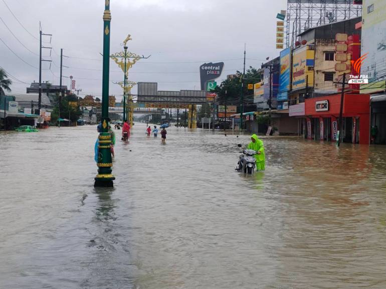 สภาพน้ำท่วมในเทศบาลเมืองนครศรีธรรมราชพบฝนตกหนักมากกว่า 400-500 มม.