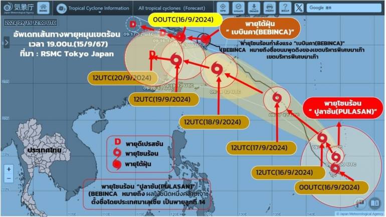 เส้นทางพายุดีเปรสชัน 