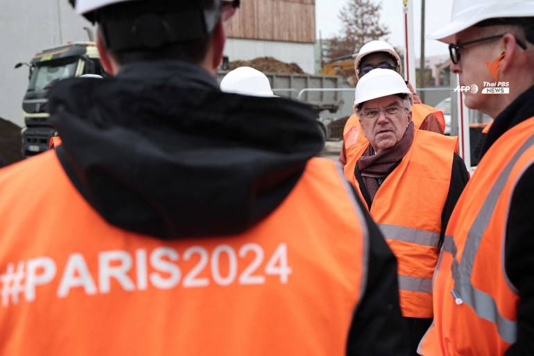 คณะกรรมการโอลิมปิกเช็กความเรียบร้อยสถานที่เปิดงาน ปารีสเกมส์ ในกรุงปารีส ฝรั่งเศส