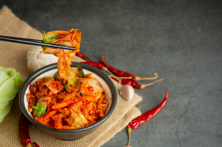 กิมจิมีโพรไบโอติกส์เป็นอาหารดูแลลำไส้