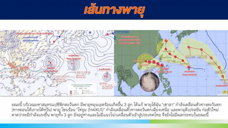 พายุ 3 ลูกที่กำลังก่อตัวรอบประเทศไทยไม่กระทบกับไทยโดยตรง 