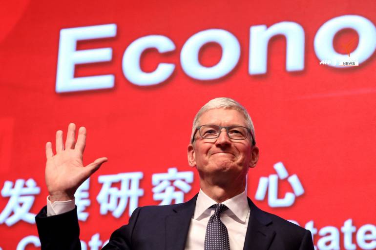 ทิม คุก CEO Apple ขณะเยือนจีน ปี 2562