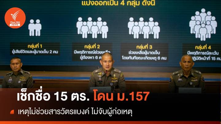 ใครบ้าง? 15 ตร.โดนแจ้ง ม.157 เหตุไม่จับกุมคืนยิงสารวัตรแบงค์