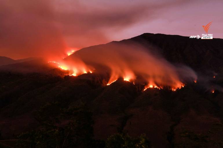 ไฟไหม้ป่าบนพื้นที่เกาะกาลิมันตัน