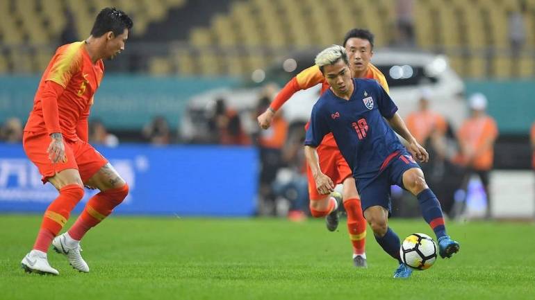 การเจอกันครั้งล่าสุด จีน 0-1 ไทย  ในศึกไชน่าคัพ ที่ประเทศจีน ปี 2019